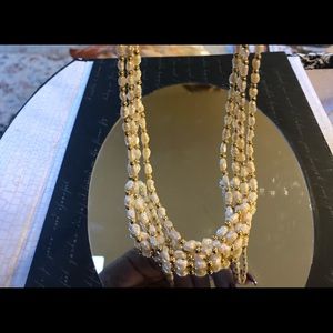 Gold and pearl necklace